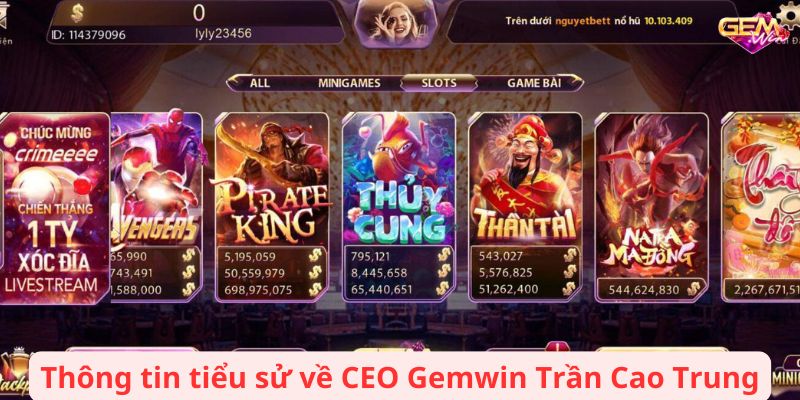 ceo gemwin 1 Thông tin tiểu sử về CEO Gemwin Trần Cao Trung